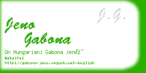 jeno gabona business card